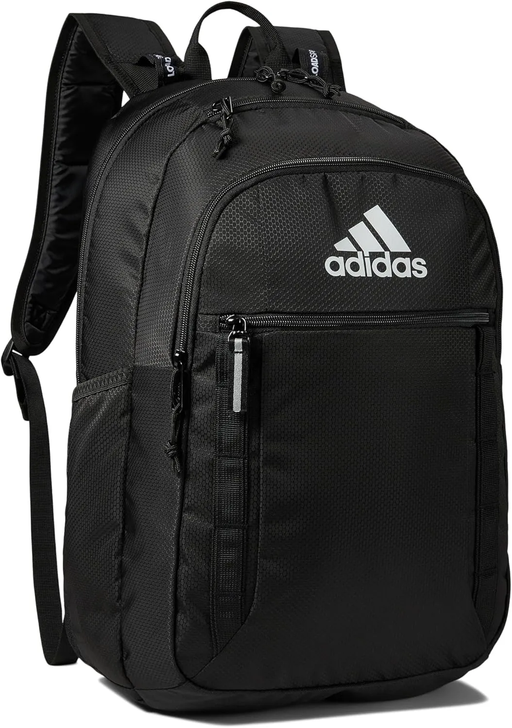 adidas Excel Laptop Durable Large Athletic Gym Backpack Bag, Black/White, One Size