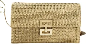 BODOBTF Women Straw Handbag Woven Versatile Crochet Beach Handbag Simple Clutch Purse Women Party Wedding Bag