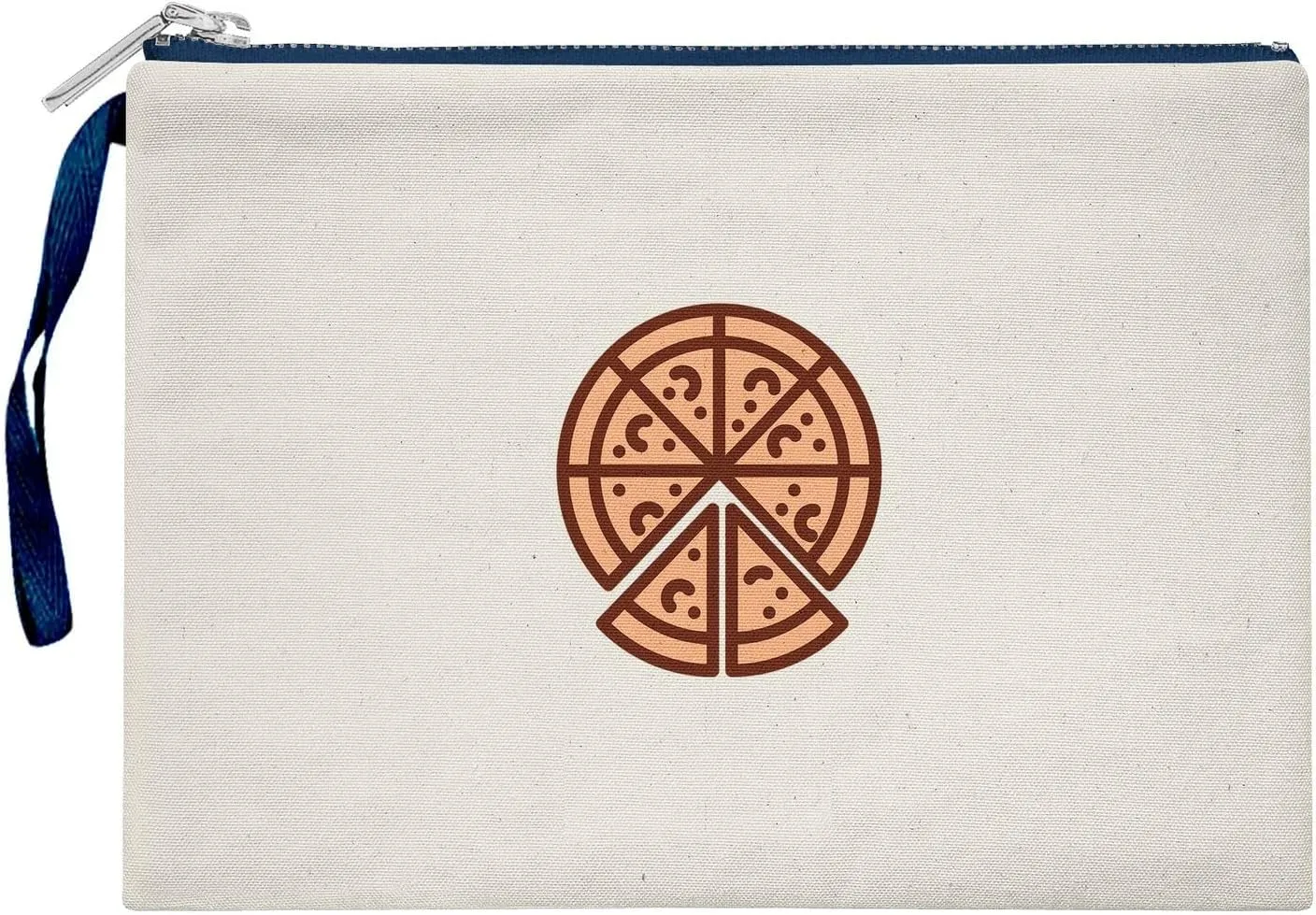 Bona Basics, Ladies Digital Printed Gabardine Clutches Everyday Fashion Beige Navy Blue Handle Zip Large