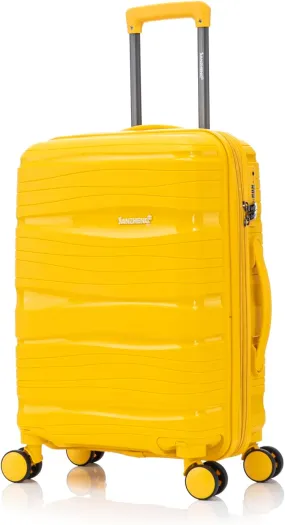 Carry-On Suitcase  20 Inch Lightweight Hard Shell Travel Luggage for Women and Men, Spinner Wheels & TSA Lock (Yellow, 20 inch carry-on)