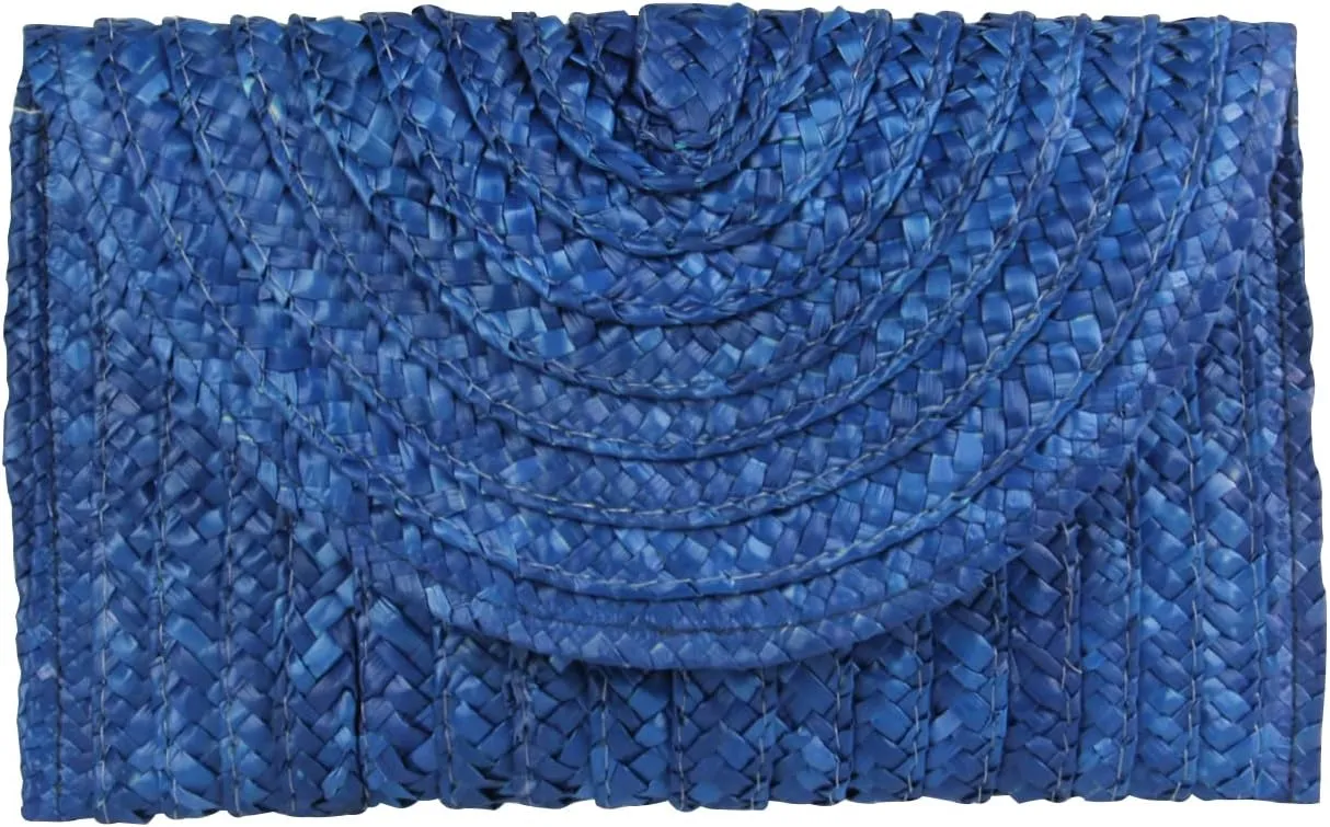 EVEOUT Women's Straw Clutch Handbag Summer Woven Purse Beach Holiday Wedding Handbag