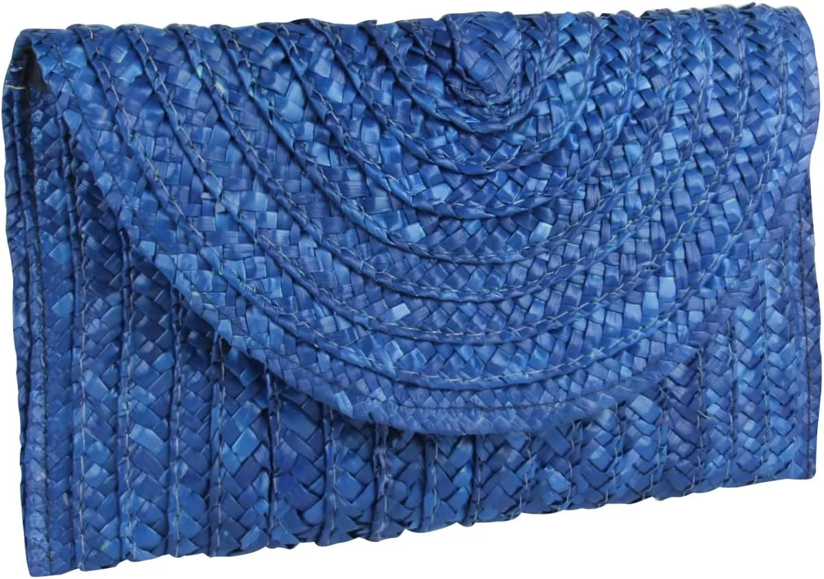 EVEOUT Women's Straw Clutch Handbag Summer Woven Purse Beach Holiday Wedding Handbag