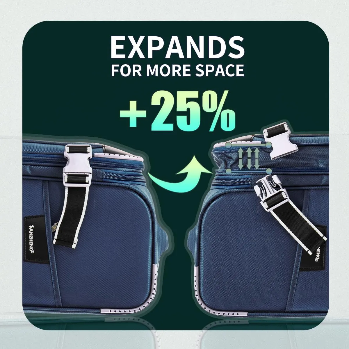 Fabric Softside 4-Piece Luggage Set, Lightweight Travel Suitcases with TSA Lock, Spinner Wheels, and Telescopic Handle, Ideal for Carry-On (Blue, 20/24/28/32inch)