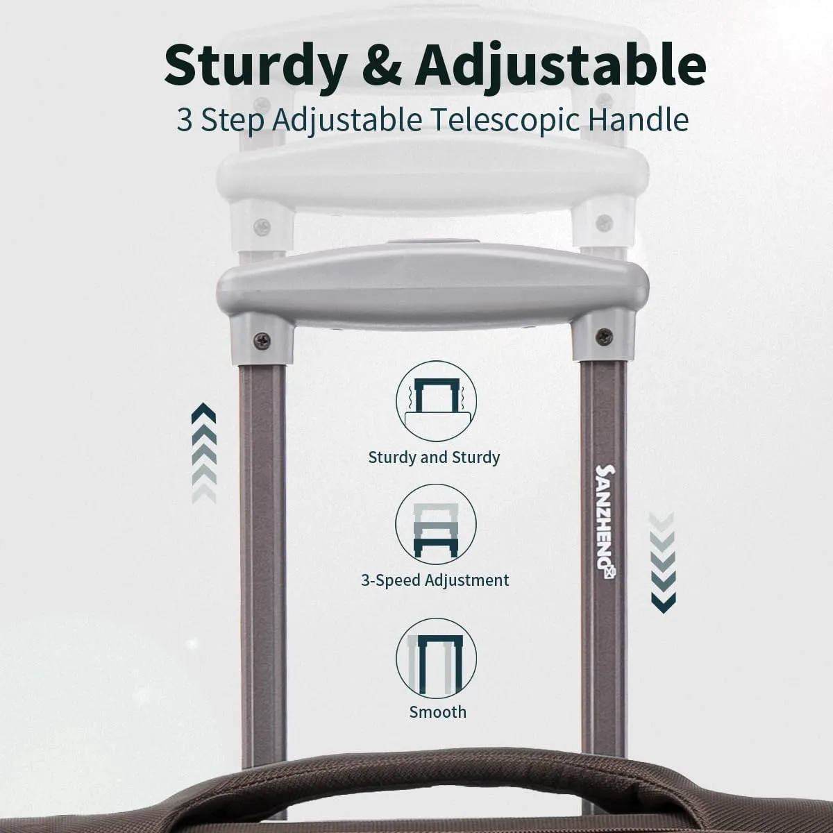 Fabric Softside 4-Piece Luggage Set, Lightweight Travel Suitcases with TSA Lock, Spinner Wheels, and Telescopic Handle, Ideal for Carry-On (Coffee, 20/24/28/32inch)