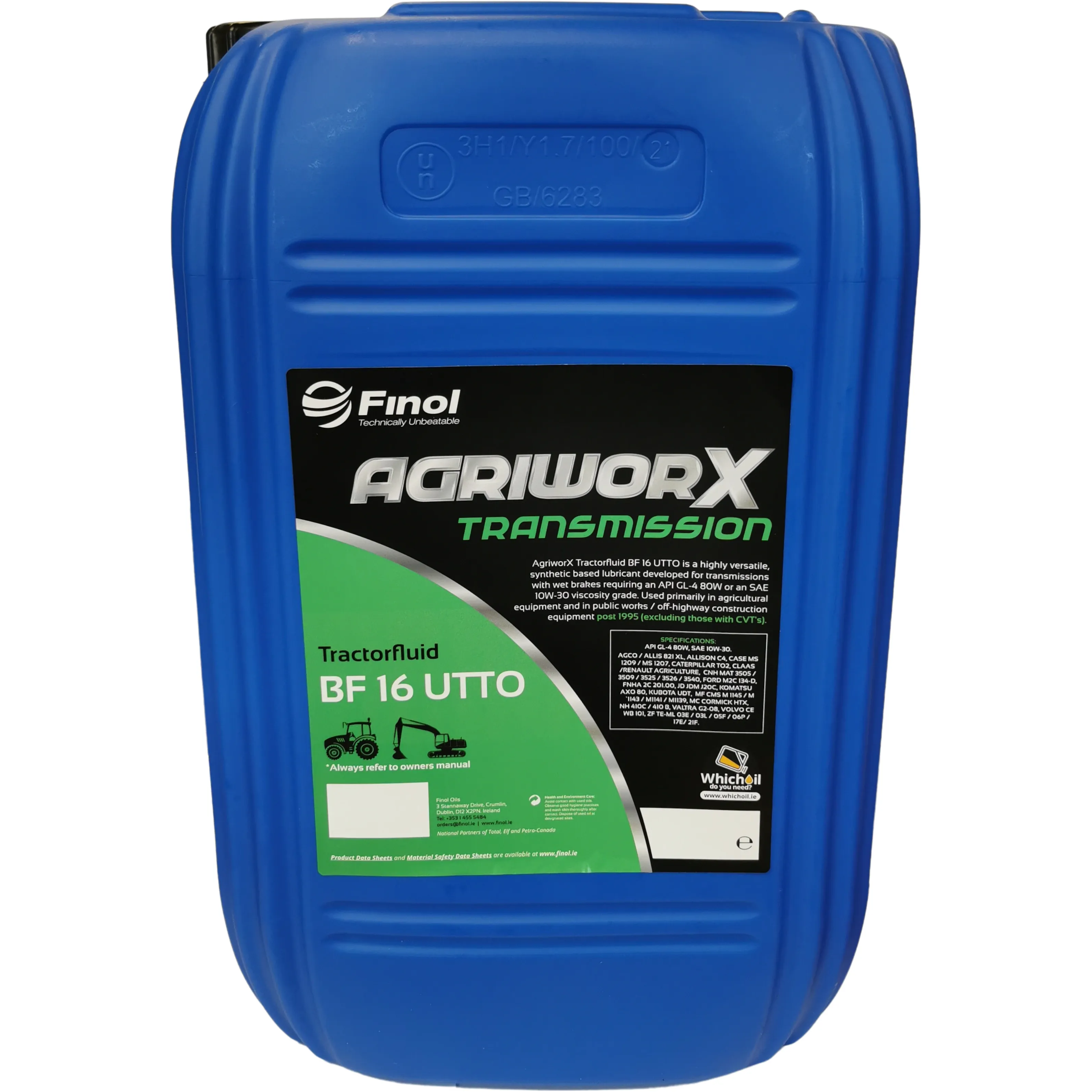 Finol AgriworX Transmission Tractor Fluid BF16 UTTO - 20L