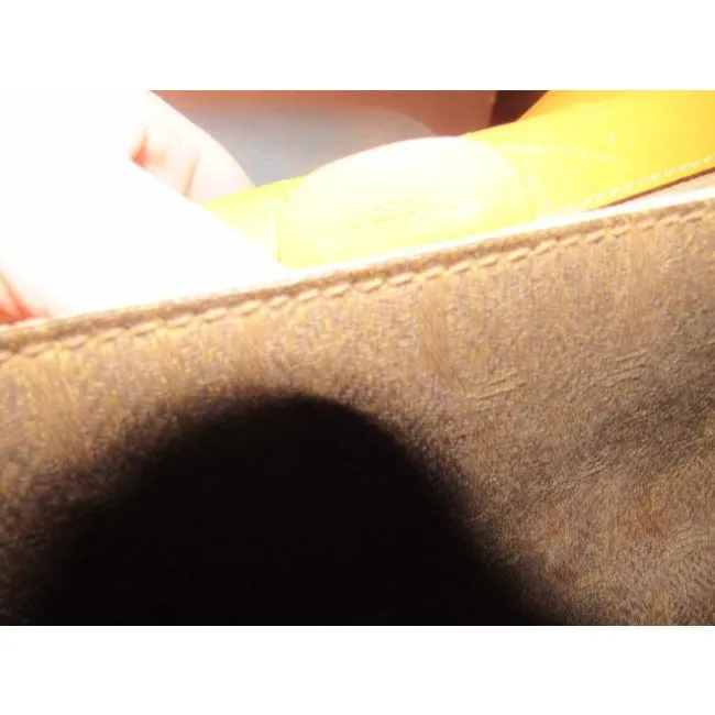 Gucci Gg Supreme Shoulder Heavy Gucci Logo In Brown Coated Canvas And Leather Cross Body Bag