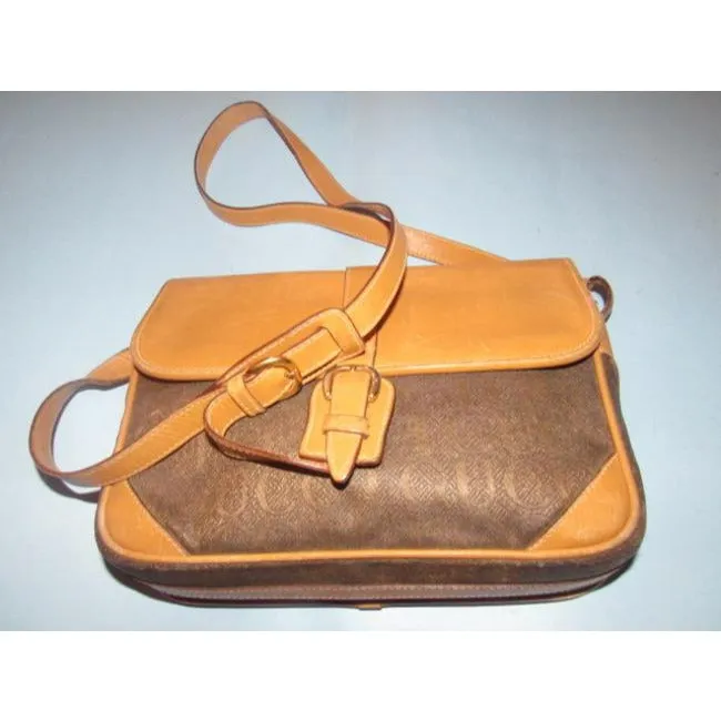 Gucci Gg Supreme Shoulder Heavy Gucci Logo In Brown Coated Canvas And Leather Cross Body Bag