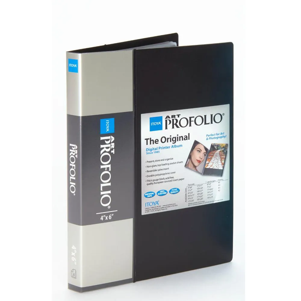 Itoya Art ProFolio, Black 24-Sleeve 4x6"
