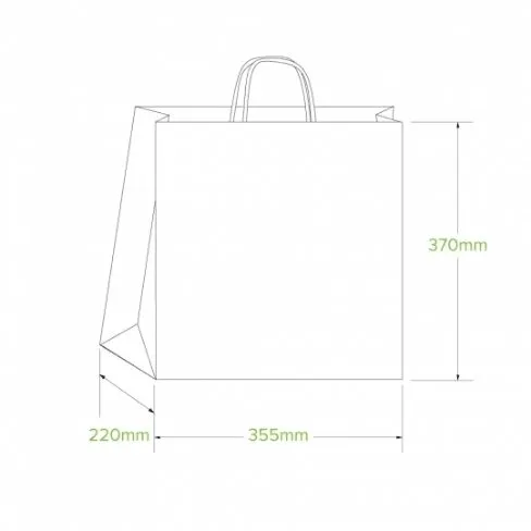 Jumbo Twist Handle Kraft Paper Bags - Strong and Sustainable 355x370x220mm