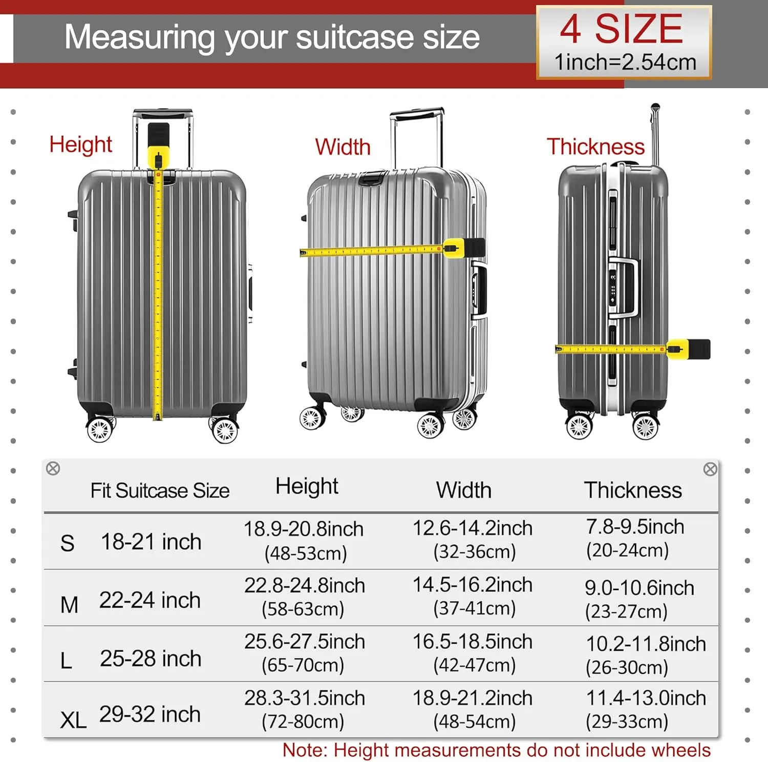 Luggage Cover Washable Suitcase Cover Suitcase Protector Anti-scratch Fits 30-32 Inch Luggage (Rainbow Life, XL)