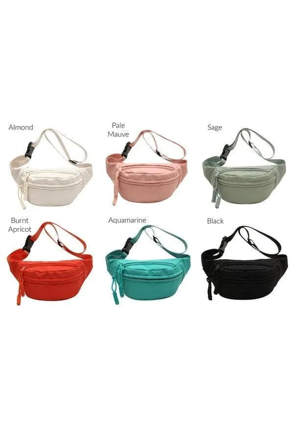 Marisa Nylon Crescent Sling Belt Bum Fanny Bag