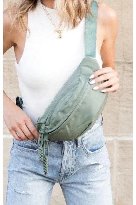 Marisa Nylon Crescent Sling Belt Bum Fanny Bag