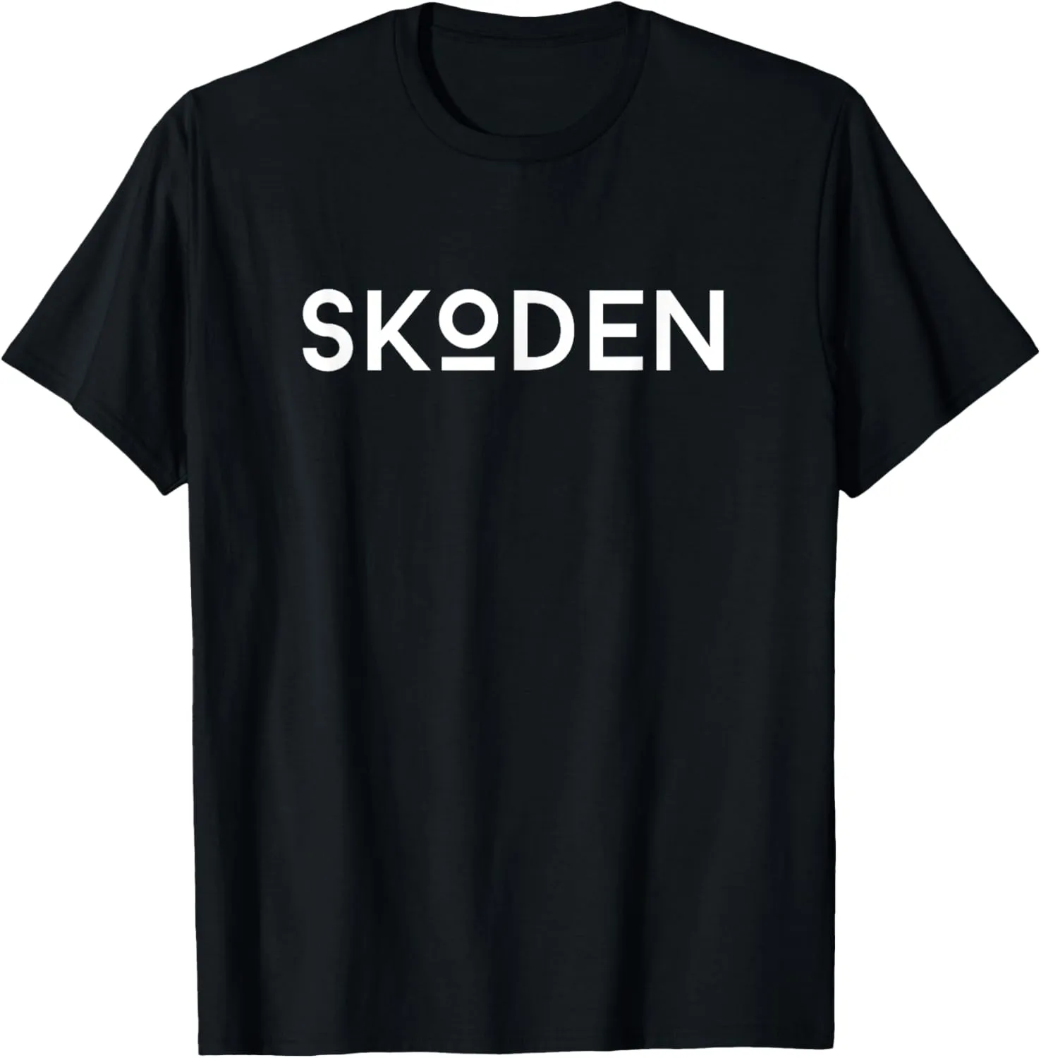 Men's Unisex-Adults Black Cotton Polyester Modern Fit Short Sleeve Collarless Crew Neck Modern Minimalist T-Shirt
