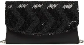Miss Lulu Clutches Damen Kleine Kettentasche Damen Brieftaschen Umhngetasche Clutches Schultertasche Party Pailletten Synthetische