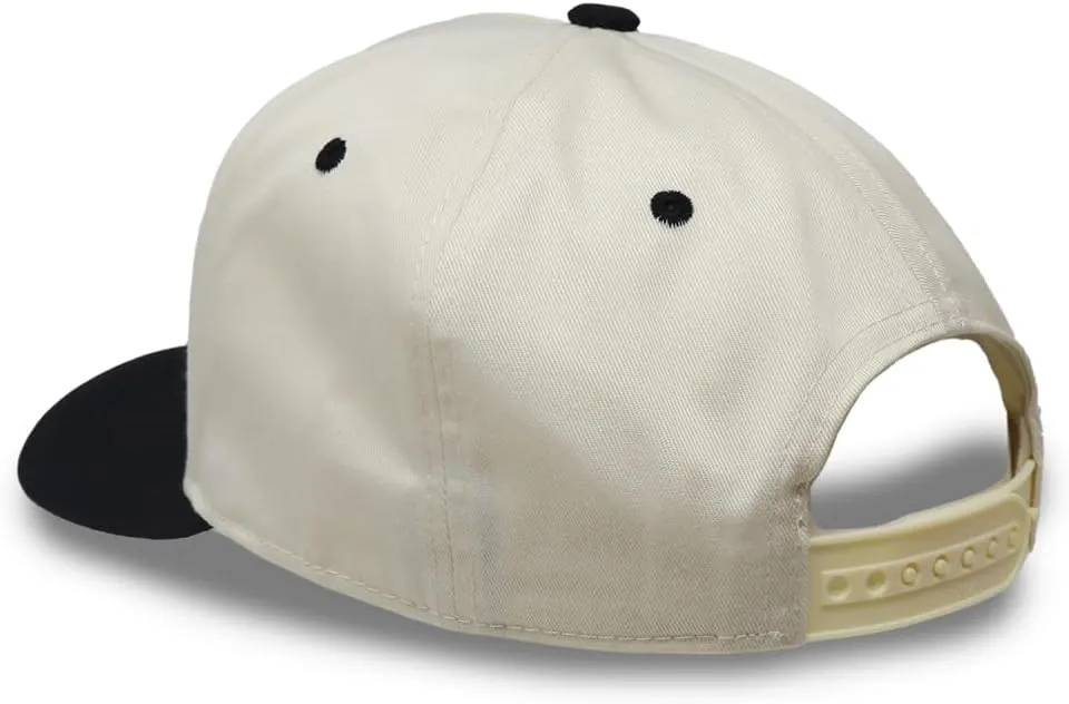 Plain Two-Tone Snapback Hat - Classic Hat for Men & Women - Minimalist Blank Cap Adjustable