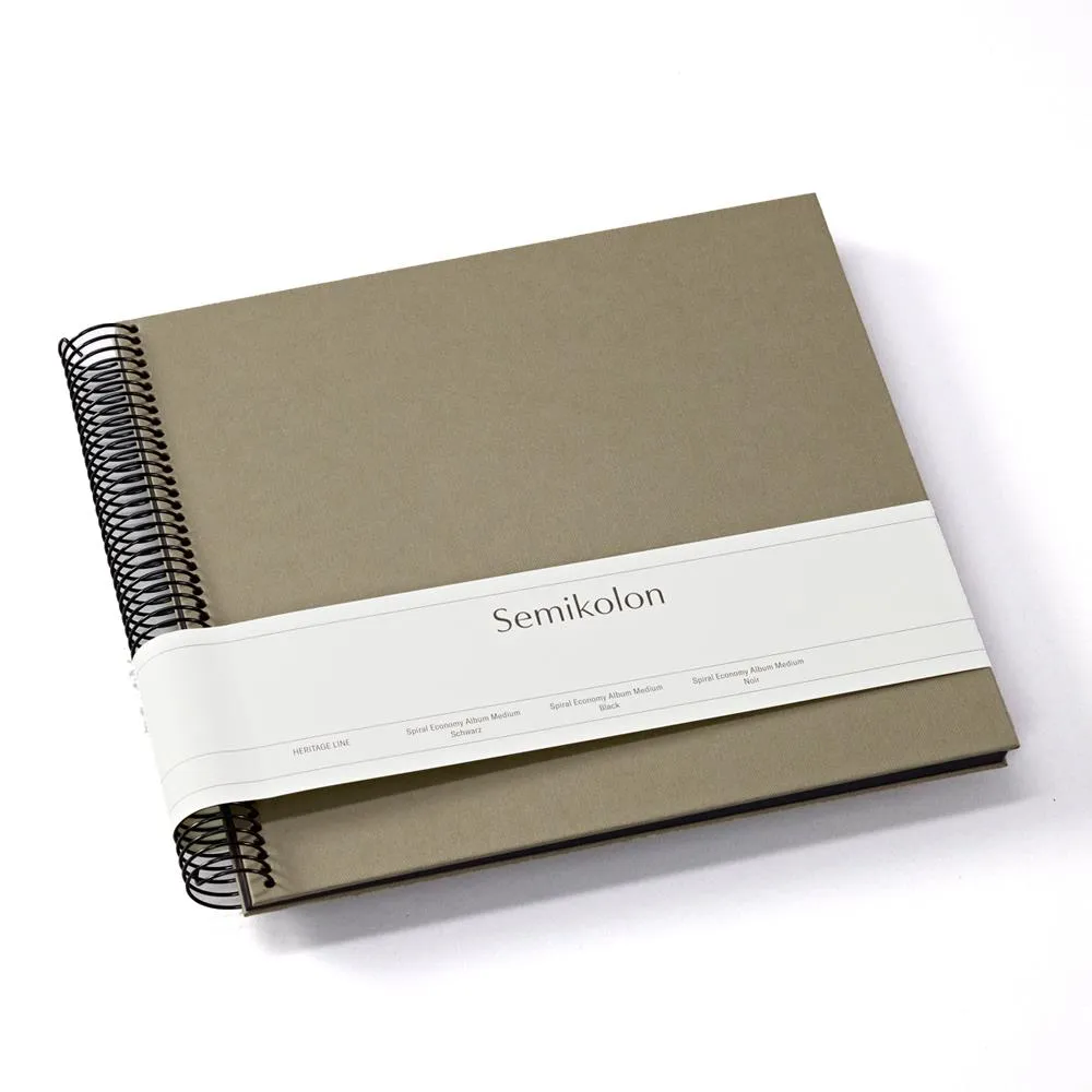 Semikolon Spiral Economy Album Medium - Fango, Black Pages
