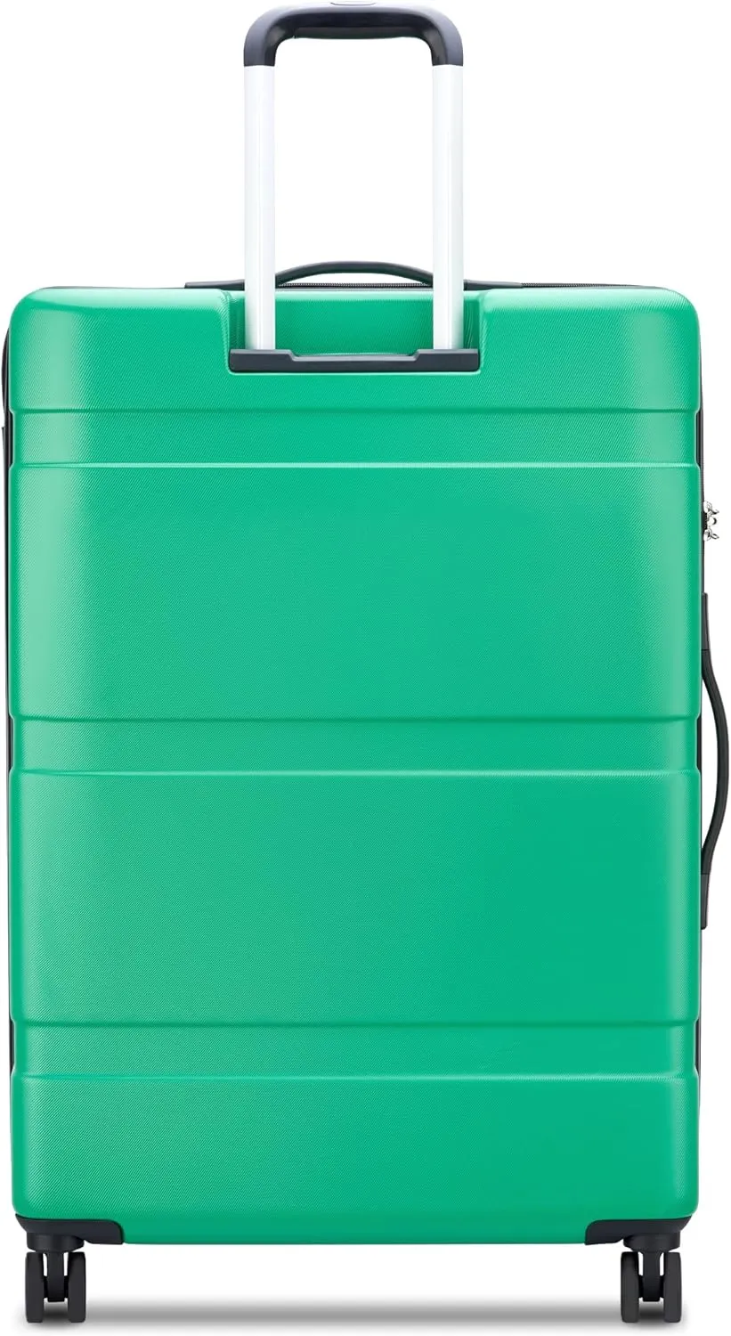 United Colors of Benetton Now Hardside Luggage with Spinner Wheels, Green, 3 Piece Set 19/23/27 Inch, Green, 3 Piece Set 19/23/27 Inch, Now! Hardside Luggage With Spinner Wheels