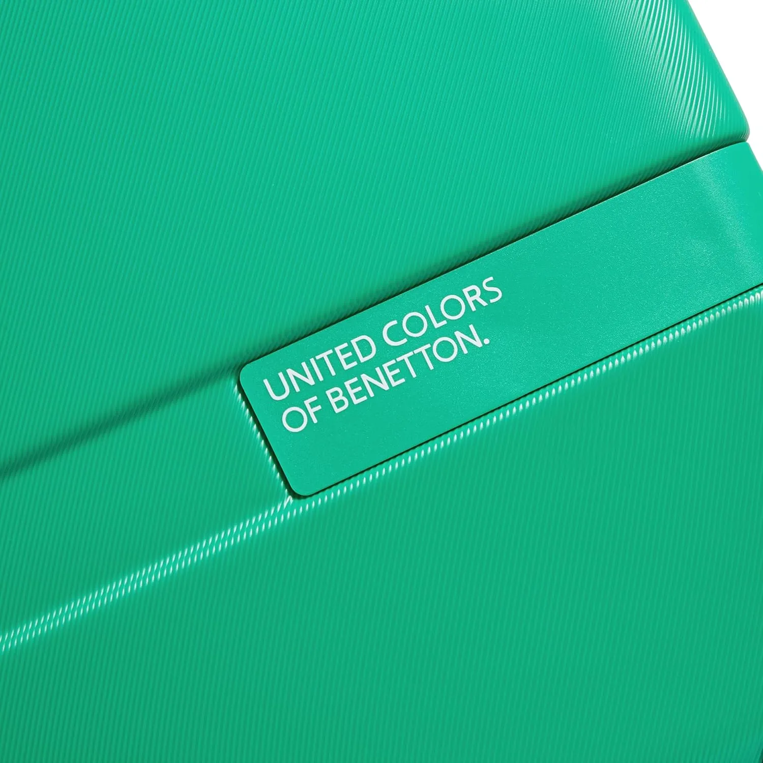 United Colors of Benetton Now Hardside Luggage with Spinner Wheels, Green, Checked-Large 27 Inch