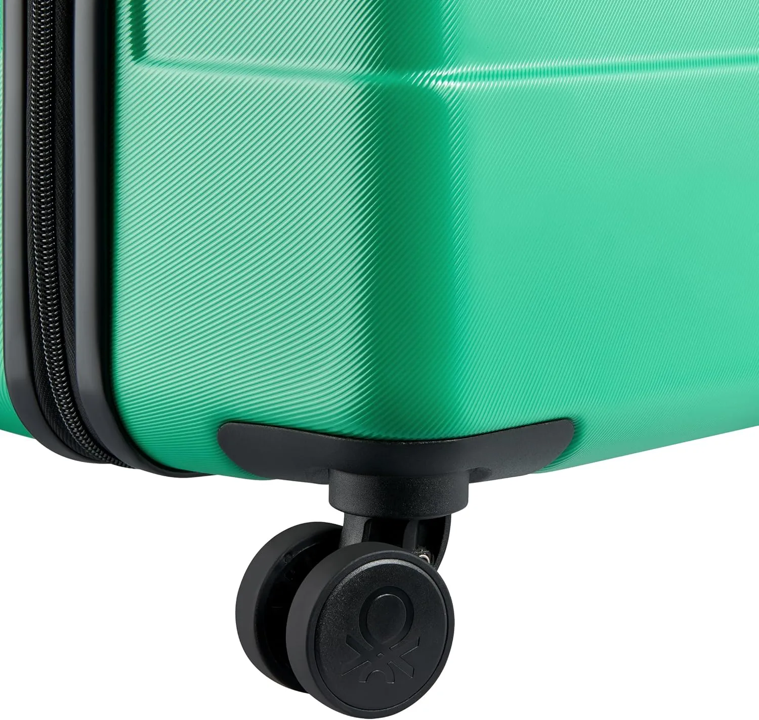 United Colors of Benetton Now Hardside Luggage with Spinner Wheels, Green, Checked-Large 27 Inch