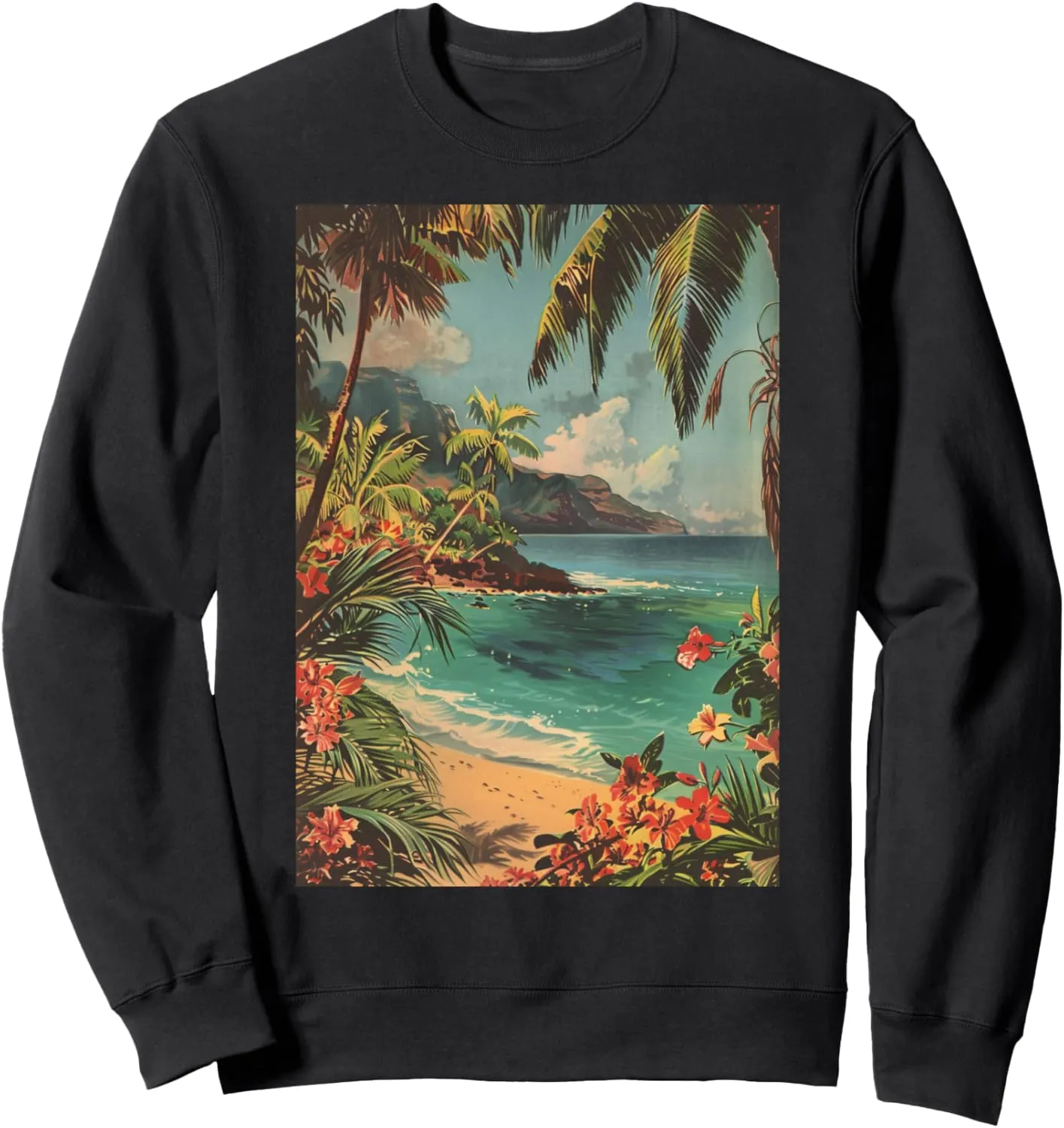 Vintage Tropical Hawaiian Vacation 60s Aesthetic Sweatshirt
