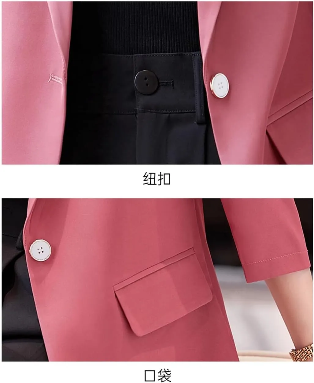 Women Summer Trend Minimalist Slim Fit Versatile Solid Color Button Half Sleeve Suit Jacket